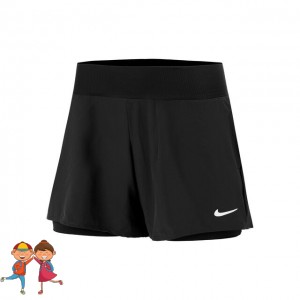 Nike Dri-Fit Victory Short Tenis Fete (Copii) Negru/Alb