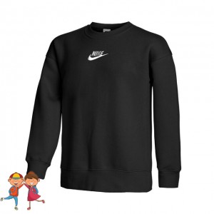 Nike Big Kids Sweatshirt Bluza Sport Fete (Copii) Negru, Alb