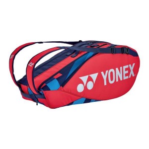Yonex Pro X6 Rachete Geanta Tenis Profesionala Unisex Rosu scarlet, Argintiu, Bleumarin, Albastru