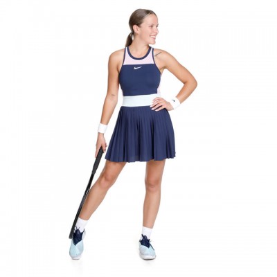 Nike N.Y. Court Dri-Fit Slam Rochie Tenis Femei Albastru inchis, Roz, Alb 