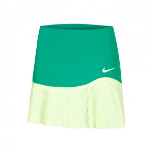 Nike A.O. 2024 Dri-Fit Advantage Pleated Rock Fusta Tenis Femei Verde, Verde deschis, Alb