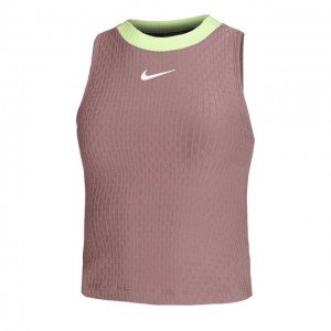 Nike A.O. 2024 Court Dri-Fit Slam Tank-Top Maieu Tenis Femei Violet flieder, Verde deschis, Alb