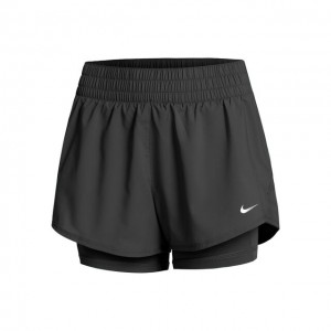 Nike One Dri-Fit Mid-Rise 3 Inch 2in1 Short Pantaloni Scurti Femei Negru, Alb