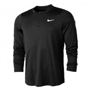 Nike Court Advantage Dri-Fit Long Sleeve Bluza Tenis Barbati Negru, Alb  