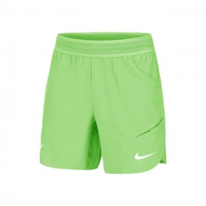 Nike Rafael Nadal Court Advantage Dri-Fit 7 Inch Short Tenis Barbati Verde neon, Alb