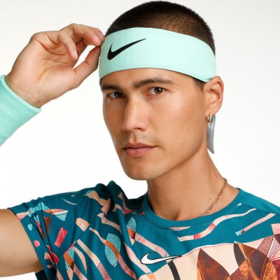 Nike N.Y. Dri-Fit Court Slam Tee Tricou Tenis Barbati Albastru turcoaz, Multicolor