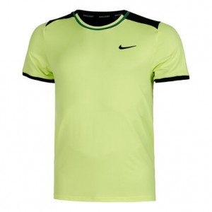 Nike Court Dri-Fit Advantage Tee Tricou Tenis Barbati Galben lemon, Negru, Verde