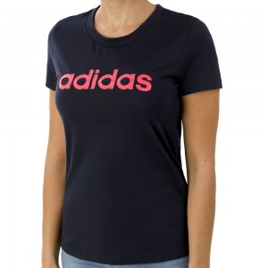 Adidas Essentials Linear Slim Tricou Tenis Femei Bleumarin Roz	