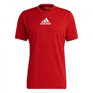 Adidas Tricou Barbati 3 Stripes Rosu